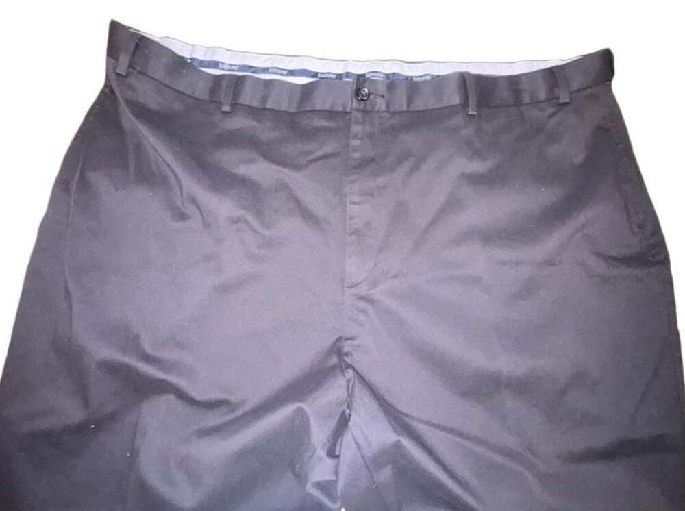 Savane Black Dress Pants Slacks Mens Size 52x30 Cotton Blend